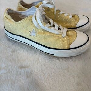 Converse Yellow Polka Dot One Star Sneakers